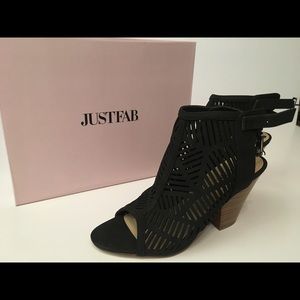 JustFab Dress Sandals Black/Natural